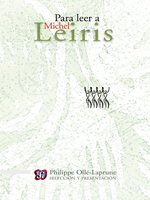 cover image of Para leer a Michel Leiris